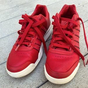 all red k swiss shoes